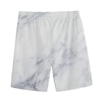 Smoke Grey Marble Print Men's Sports Shorts