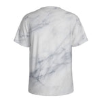 Smoke Grey Marble Print Men's Sports T-Shirt