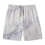 Smoke Grey Marble Print Men's Swim Trunks