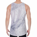 Smoke Grey Marble Print Men's Velvet Tank Top