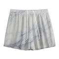 Smoke Grey Marble Print Mesh Shorts