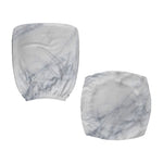 Smoke Grey Marble Print Office Chair Cover