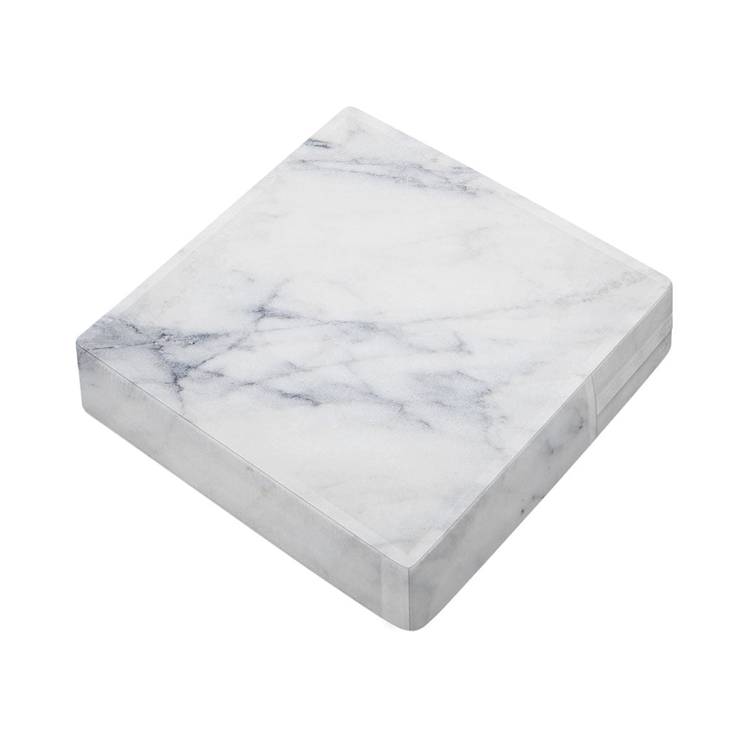 Smoke Grey Marble Print Outdoor Seat Cushion Cover
