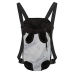 Smoke Grey Marble Print Pet Carrier Backpack