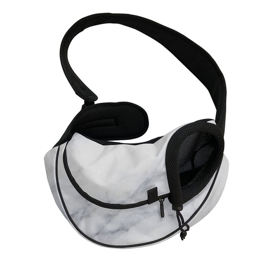 Smoke Grey Marble Print Pet Sling Carrier