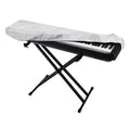 Smoke Grey Marble Print Piano Keyboard Cover