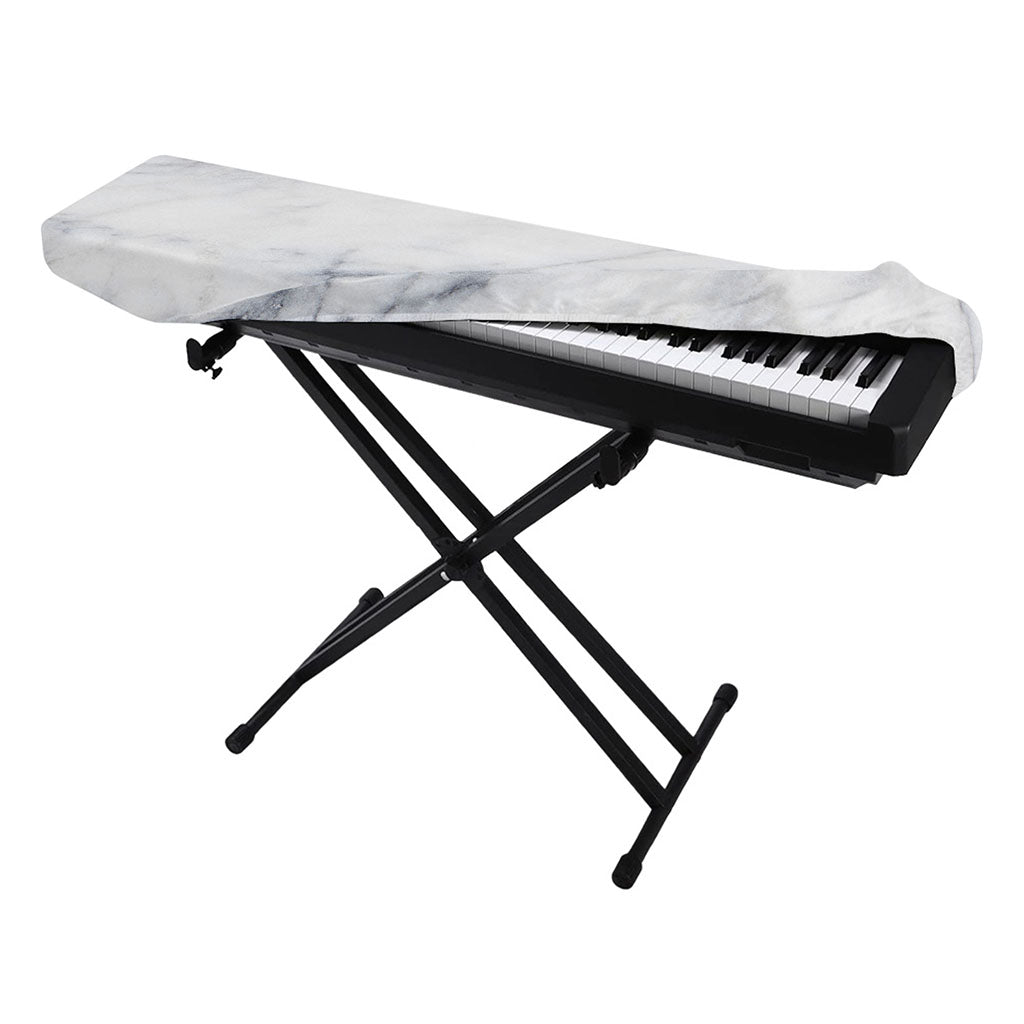 Smoke Grey Marble Print Piano Keyboard Cover