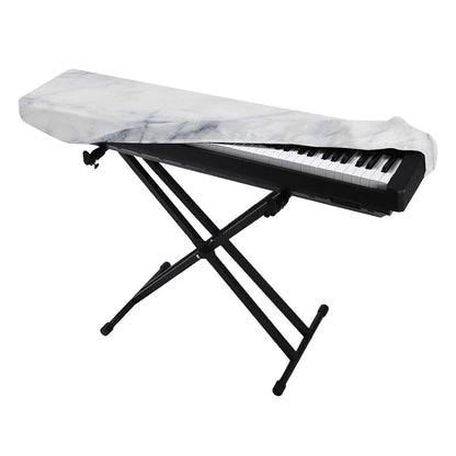 Smoke Grey Marble Print Piano Keyboard Cover