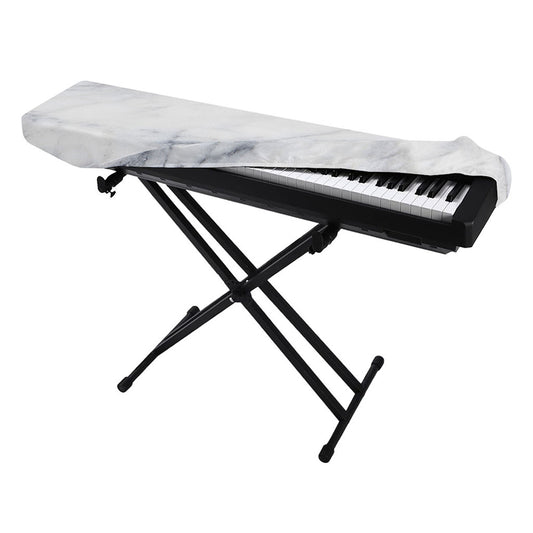 Smoke Grey Marble Print Piano Keyboard Cover
