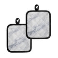 Smoke Grey Marble Print Pot Holders