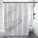 Smoke Grey Marble Print Premium Shower Curtain