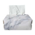 Smoke Grey Marble Print Rectangle Tissue Box Cover