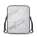 Smoke Grey Marble Print Rectangular Crossbody Bag
