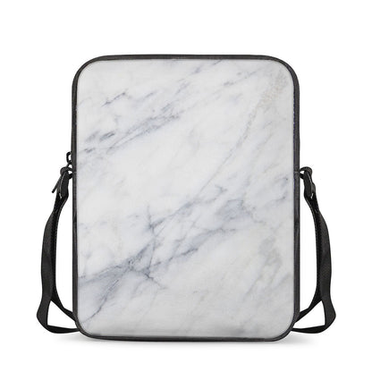 Smoke Grey Marble Print Rectangular Crossbody Bag