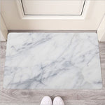 Smoke Grey Marble Print Rubber Doormat