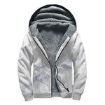 Smoke Grey Marble Print Sherpa Lined Zip Up Hoodie