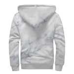 Smoke Grey Marble Print Sherpa Lined Zip Up Hoodie