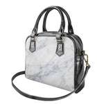 Smoke Grey Marble Print Shoulder Handbag
