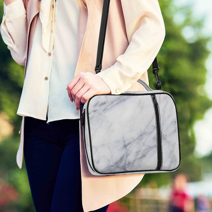 Smoke Grey Marble Print Shoulder Strap Bible Bag
