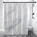Smoke Grey Marble Print Shower Curtain