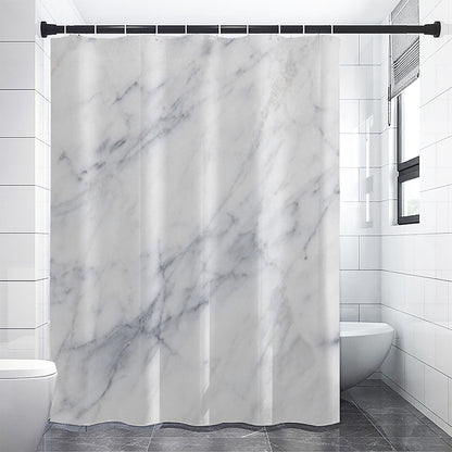 Smoke Grey Marble Print Shower Curtain