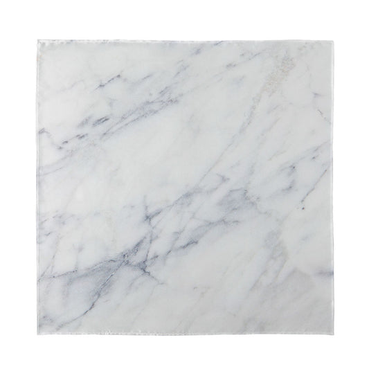 Smoke Grey Marble Print Silk Bandana