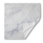 Smoke Grey Marble Print Silk Bandana