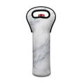 Smoke Grey Marble Print Single Neoprene Wine Tote