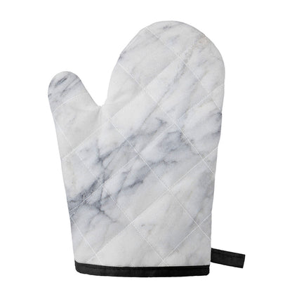 Smoke Grey Marble Print Single Oven Mitt