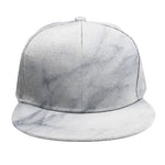 Smoke Grey Marble Print Snapback Cap