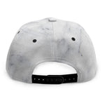 Smoke Grey Marble Print Snapback Cap