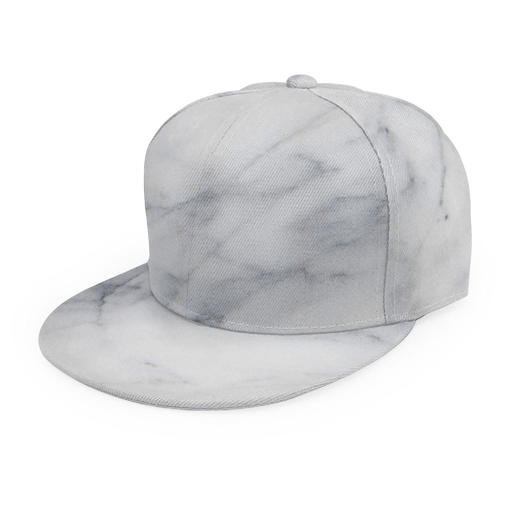 Smoke Grey Marble Print Snapback Cap