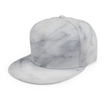 Smoke Grey Marble Print Snapback Cap
