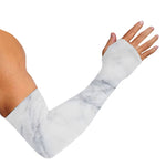 Smoke Grey Marble Print Sun Protection Arm Sleeves