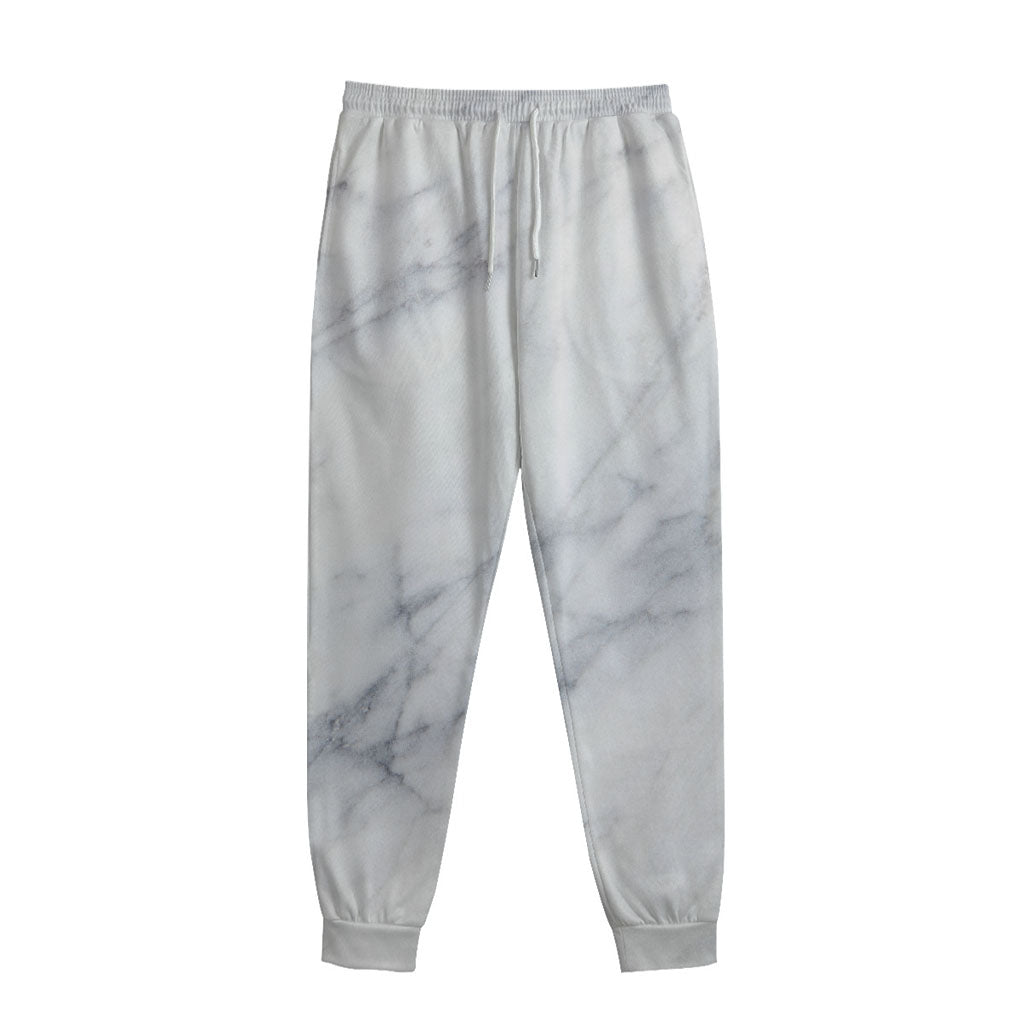 Smoke Grey Marble Print Sweatpants