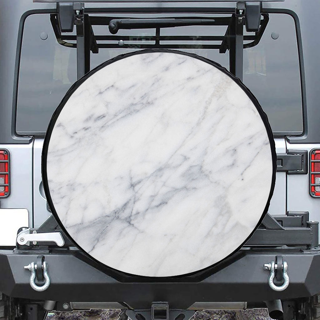 Smoke Grey Marble Print Tire Cover
