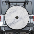 Smoke Grey Marble Print Tire Cover With Camera Hole