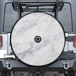 Smoke Grey Marble Print Tire Cover With Camera Hole