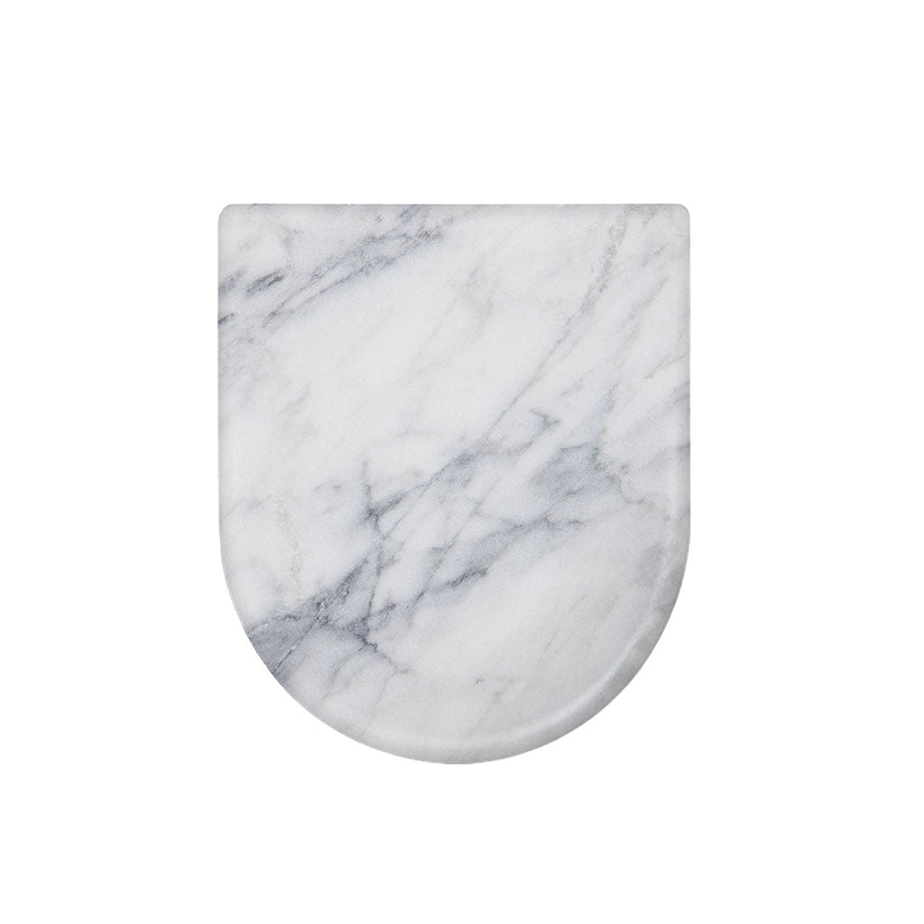 Smoke Grey Marble Print Toilet Lid Cover