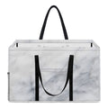 Smoke Grey Marble Print Utility Tote Bag