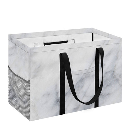 Smoke Grey Marble Print Utility Tote Bag