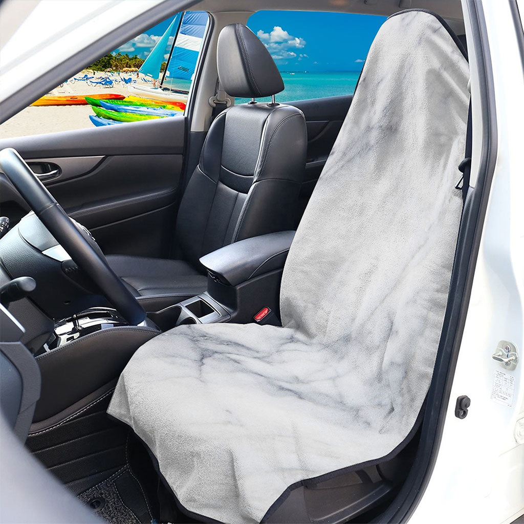 Smoke Grey Marble Print Waterproof Car Seat Cover