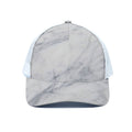 Smoke Grey Marble Print White Mesh Trucker Hat