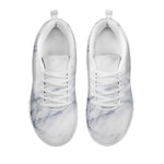 Smoke Grey Marble Print White Running Shoes