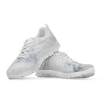 Smoke Grey Marble Print White Running Shoes