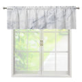 Smoke Grey Marble Print Window Valance