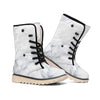 Smoke Grey Marble Print Winter Boots