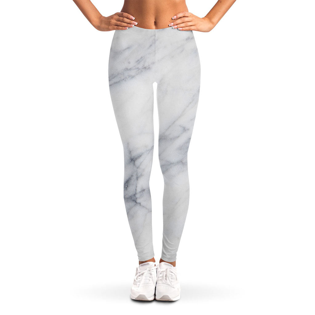 Smoke Grey Marble Print Women's Leggings