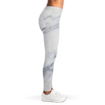 Smoke Grey Marble Print Women's Leggings