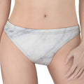 Smoke Grey Marble Print Women's Thong